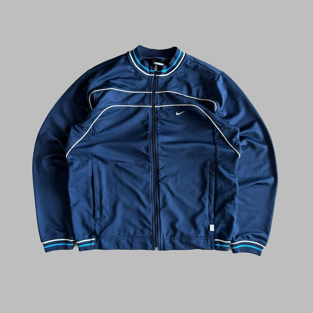 Y2K Nike Striped Track Jacket - M/L