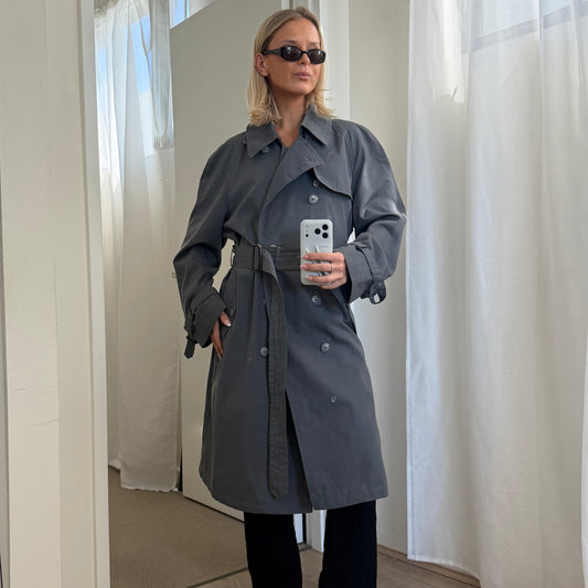 90s Burberry Double Breasted Trench Coat - S