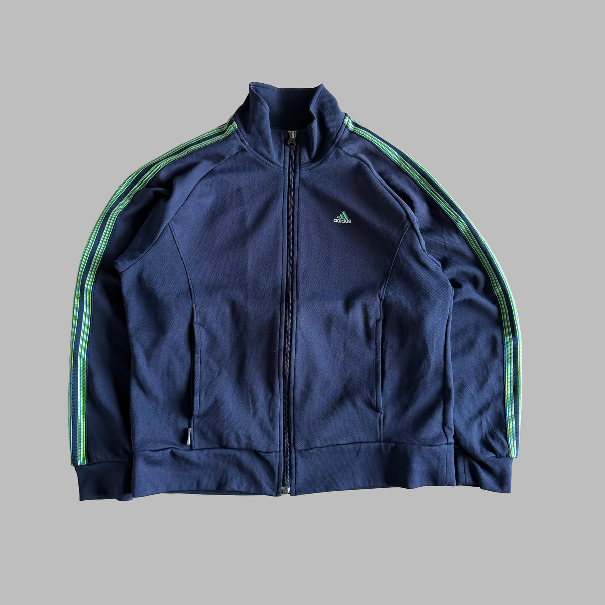 Y2K Adidas Three Stripe Track Jacket - S/M