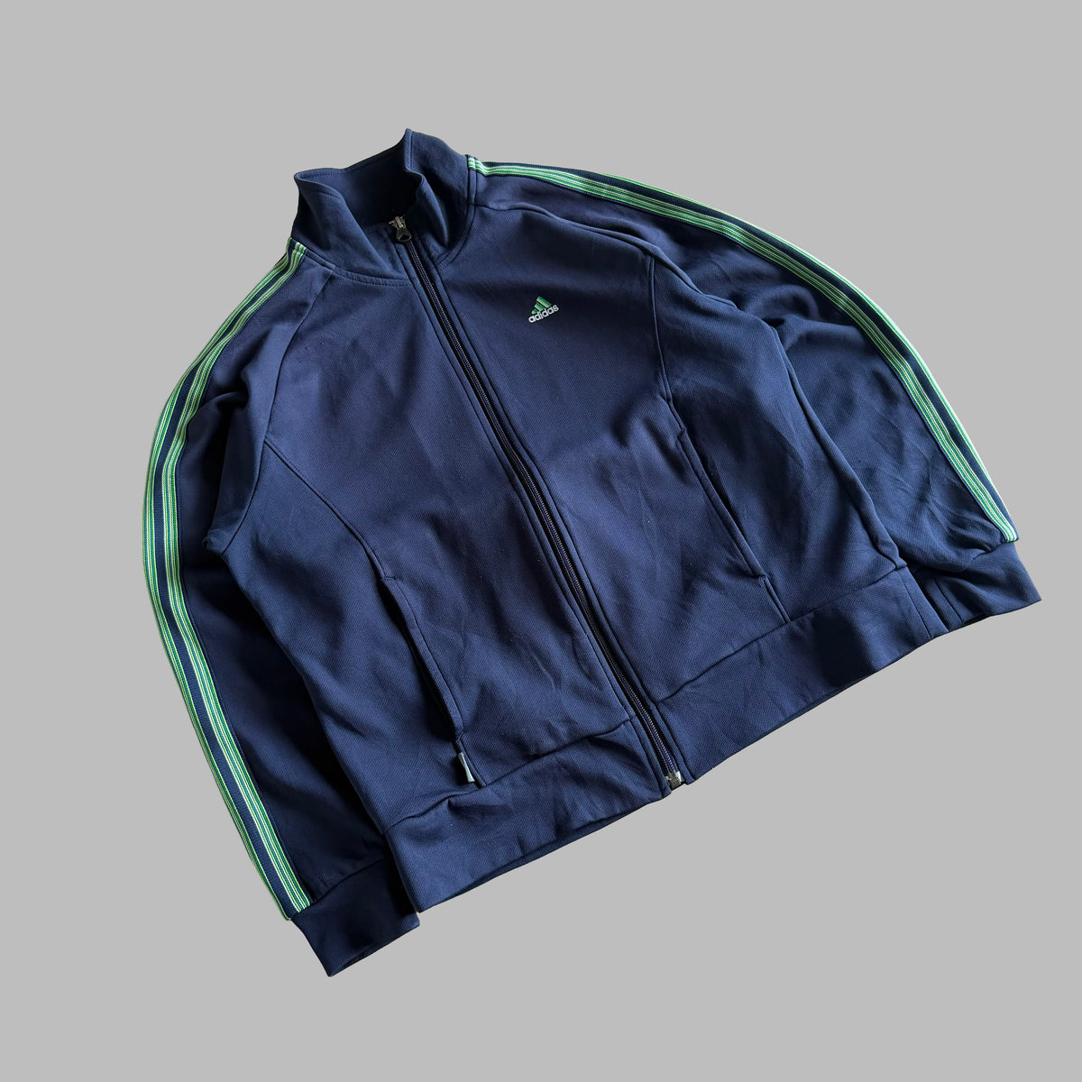Y2K Adidas Three Stripe Track Jacket - S/M
