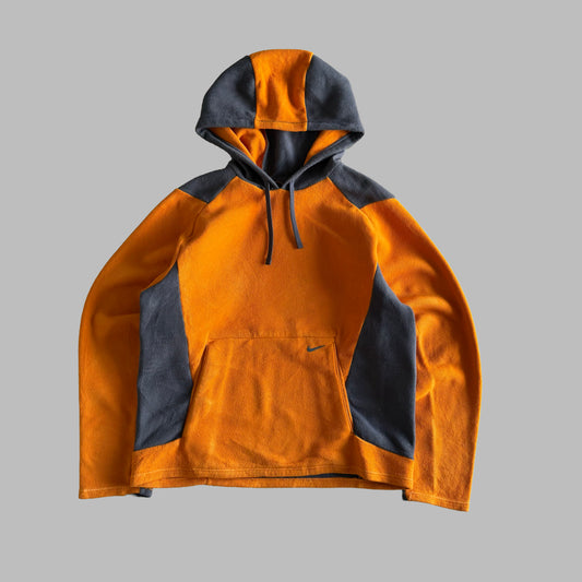 Y2K Nike Panelled Fleece Hoodie - S/M