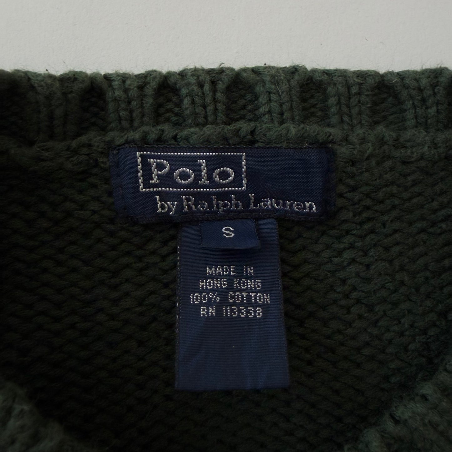 90s Ralph Lauren Flag Heavy Knit - XS