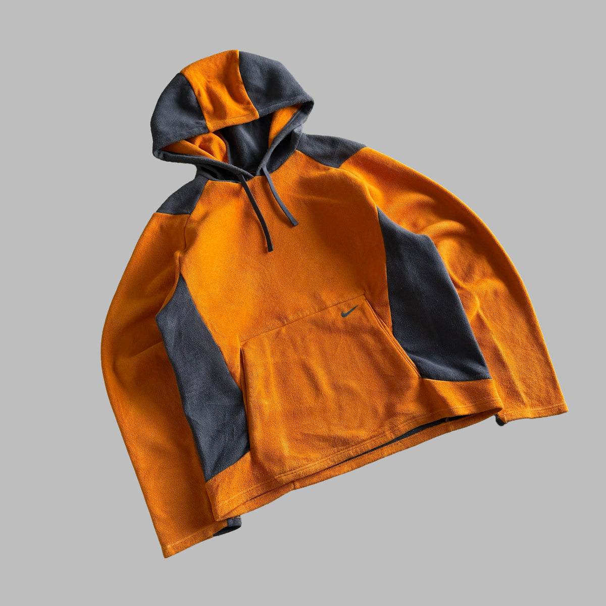 Y2K Nike Panelled Fleece Hoodie - S/M