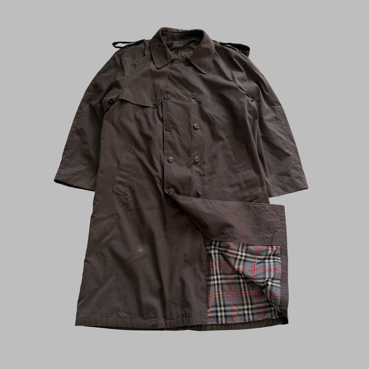 90s Burberry Double Breasted Trench Coat - L