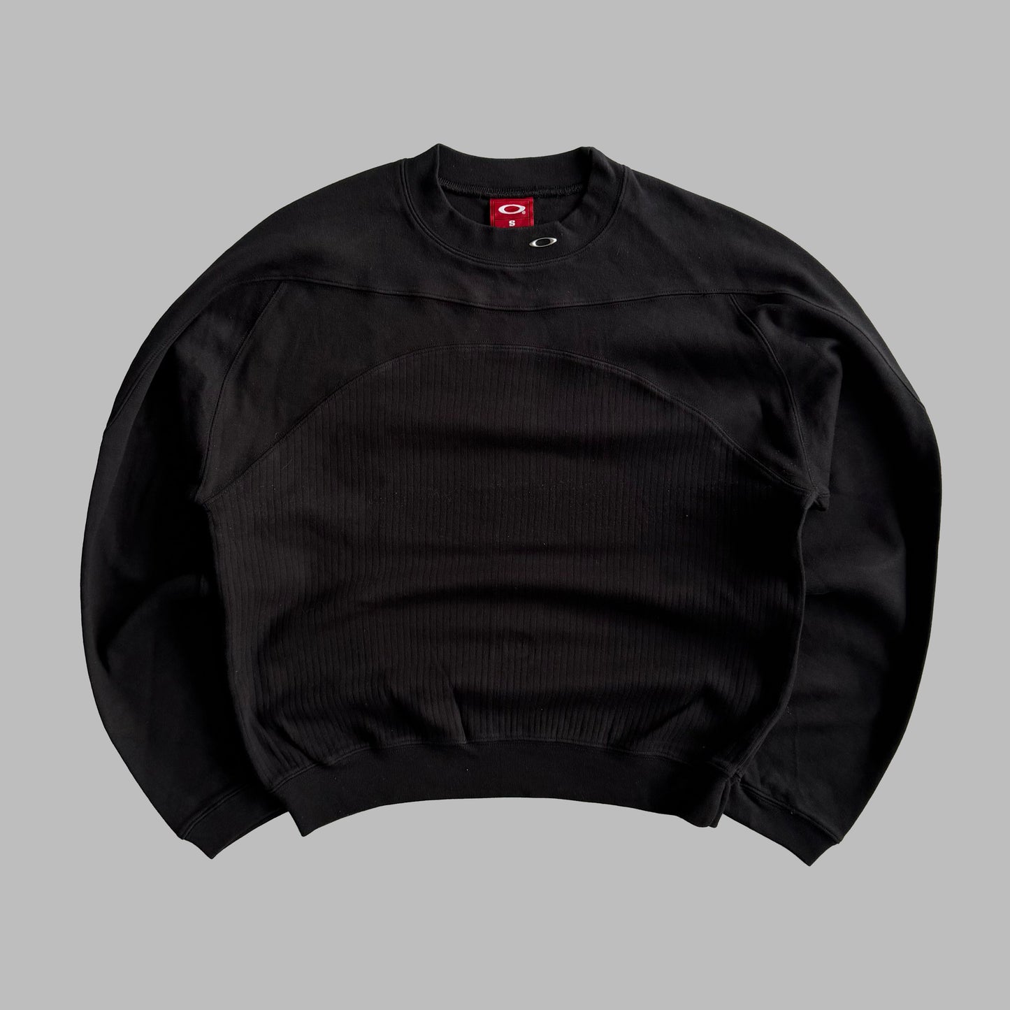 Y2K Oakley Ribbed Thermal Sweatshirt - S