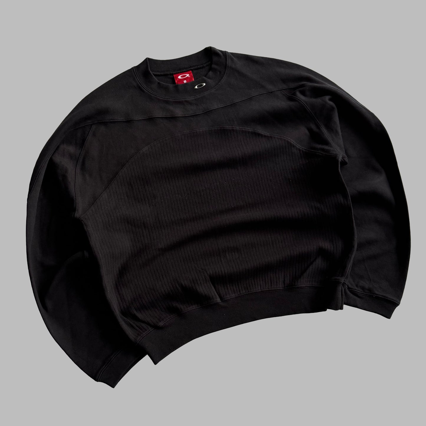 Y2K Oakley Ribbed Thermal Sweatshirt - S