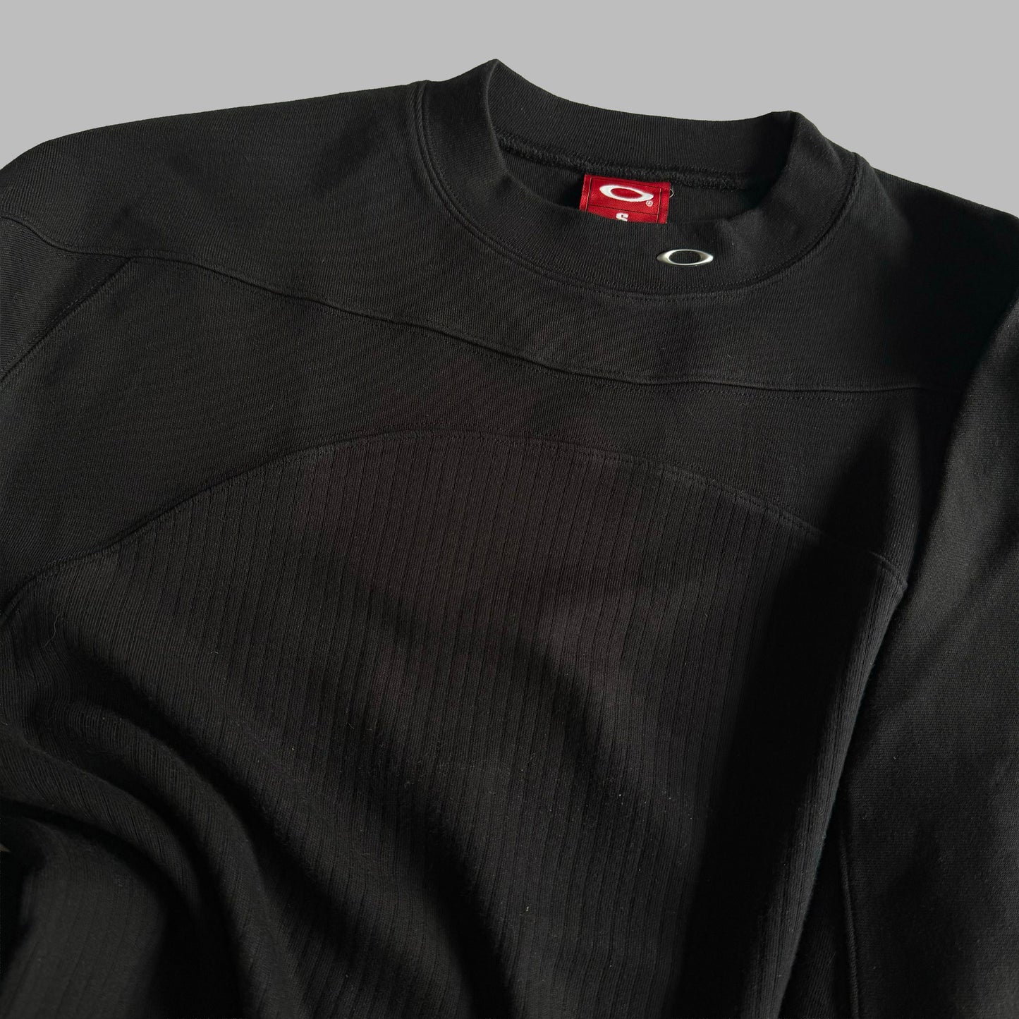 Y2K Oakley Ribbed Thermal Sweatshirt - S
