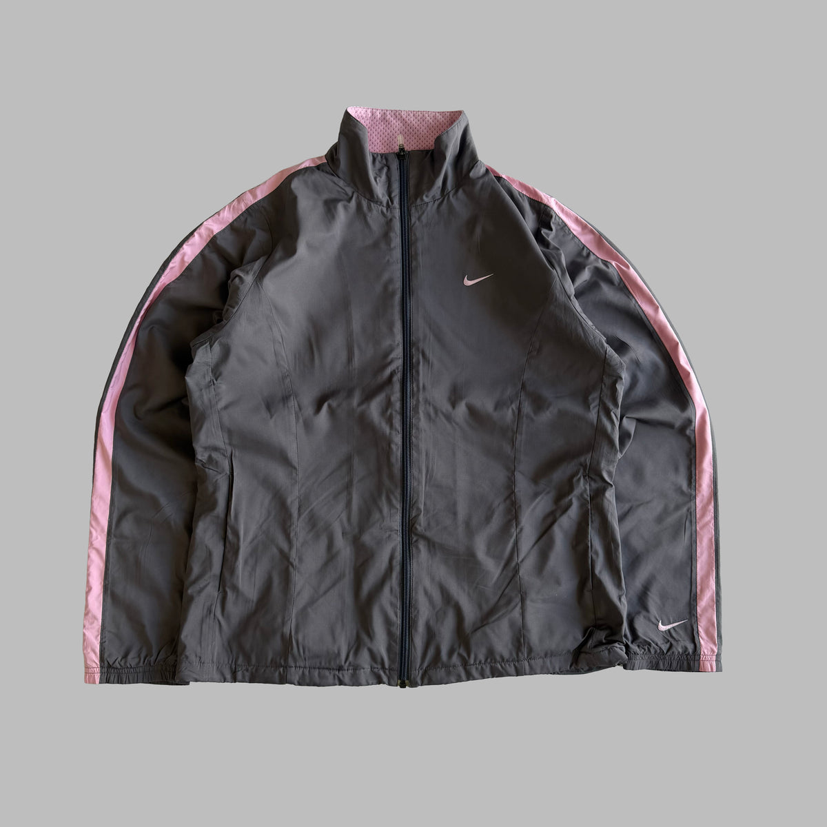 Y2K Nike Striped Track Jacket - L/XL