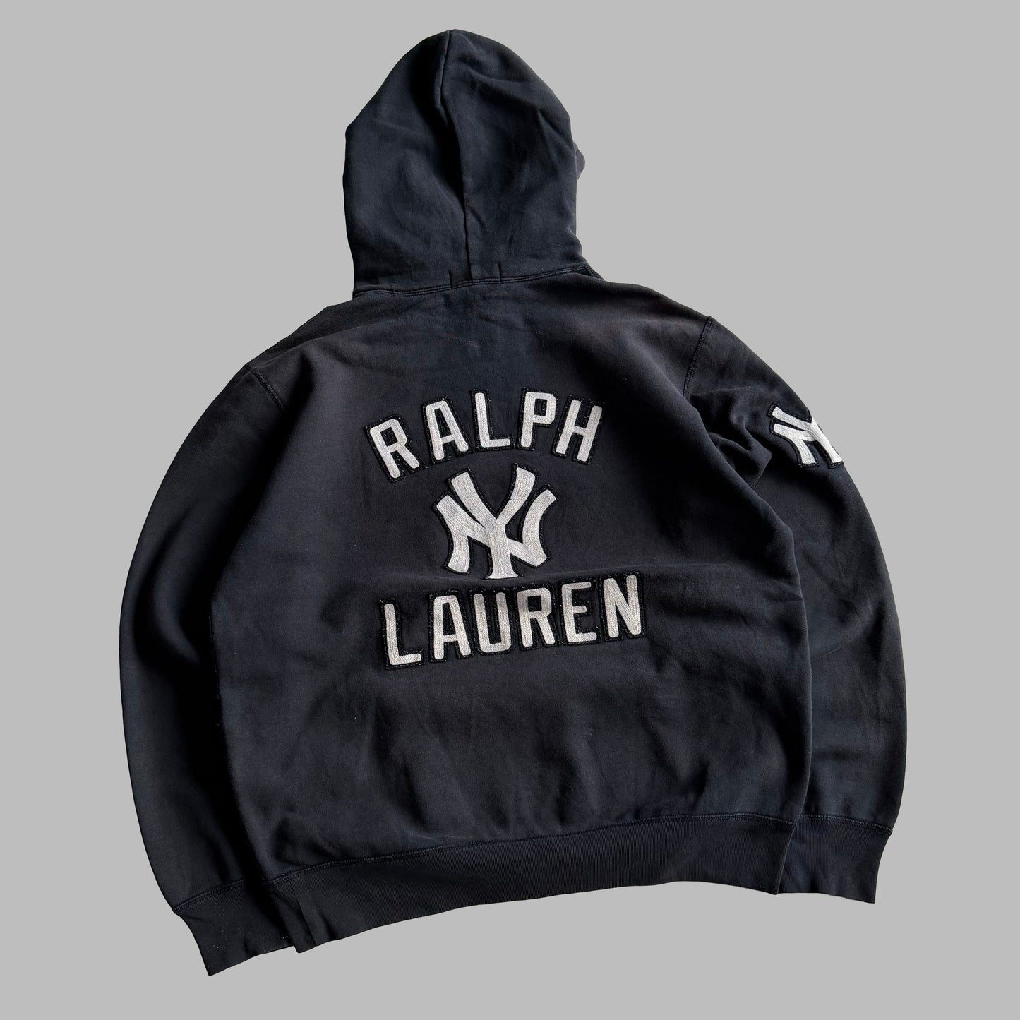 90s Ralph Lauren Yankees Heavyweight Hoodie - L