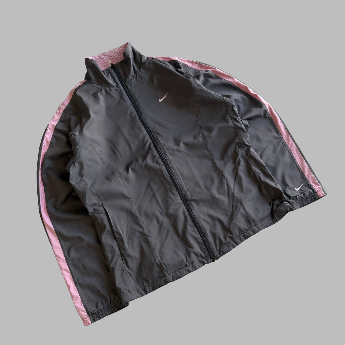 Y2K Nike Striped Track Jacket - L/XL