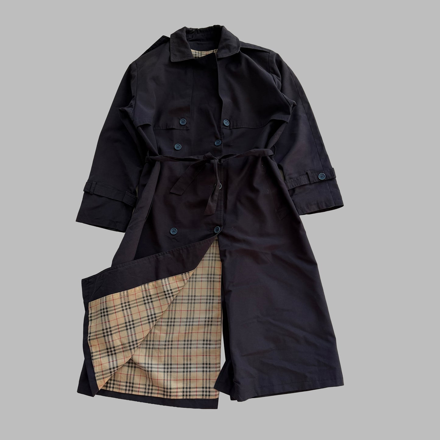 90s Burberry Double Breasted Trench Coat - L