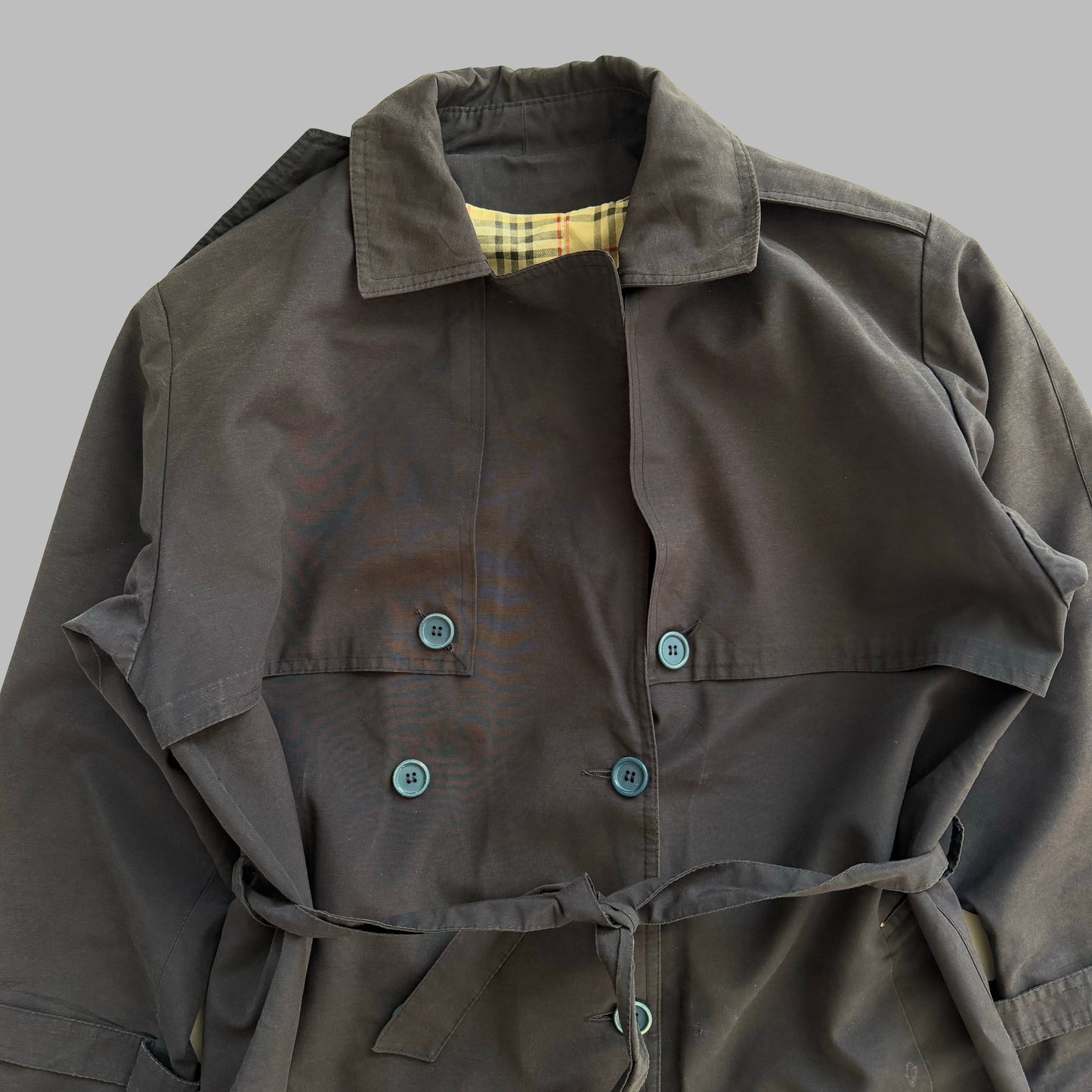 90s Burberry Double Breasted Trench Coat - L
