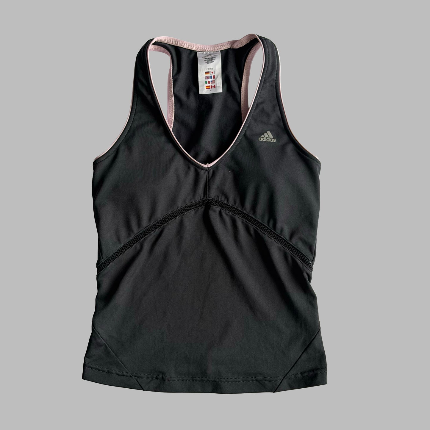 Y2K Adidas Low Cut Racer-Back Activewear Tank - M