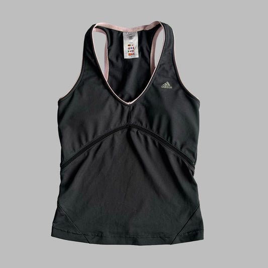 Y2K Adidas Low Cut Racer-Back Activewear Tank - M