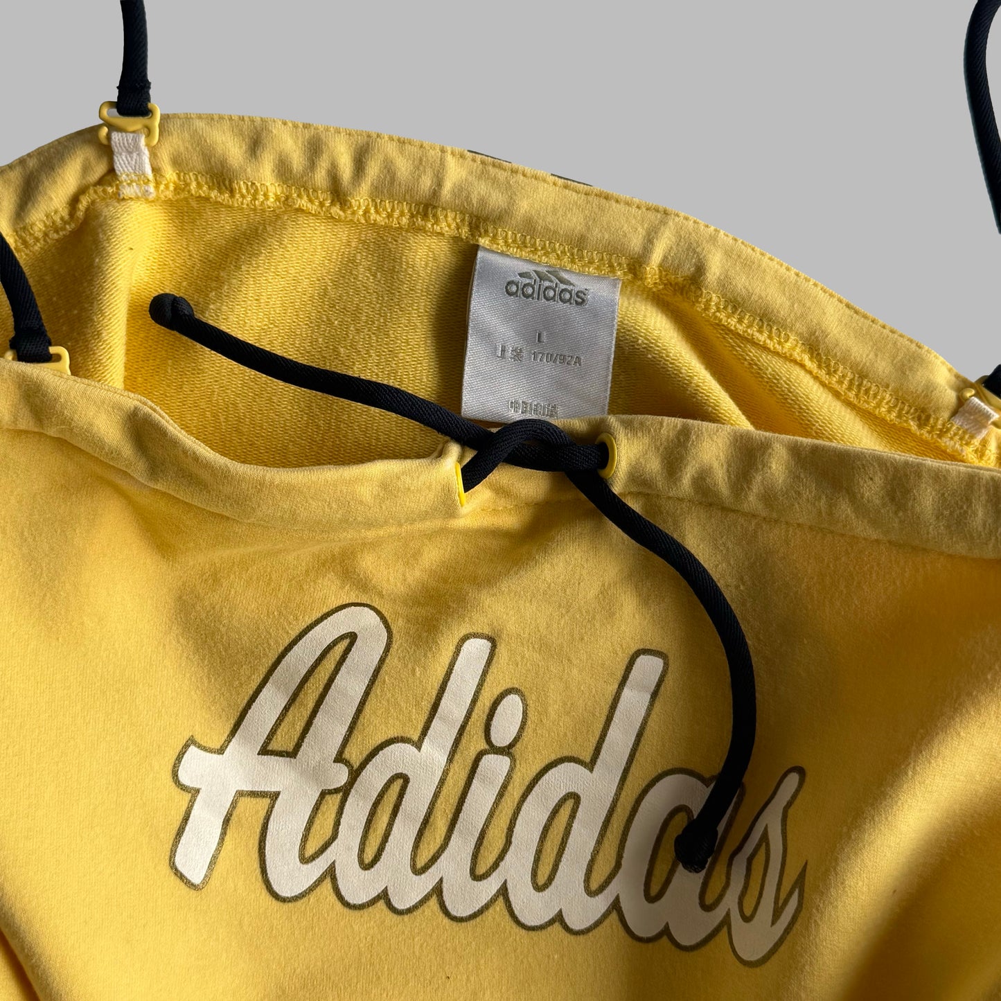 Y2K  Adidas Three Stripe Spellout Tank - L