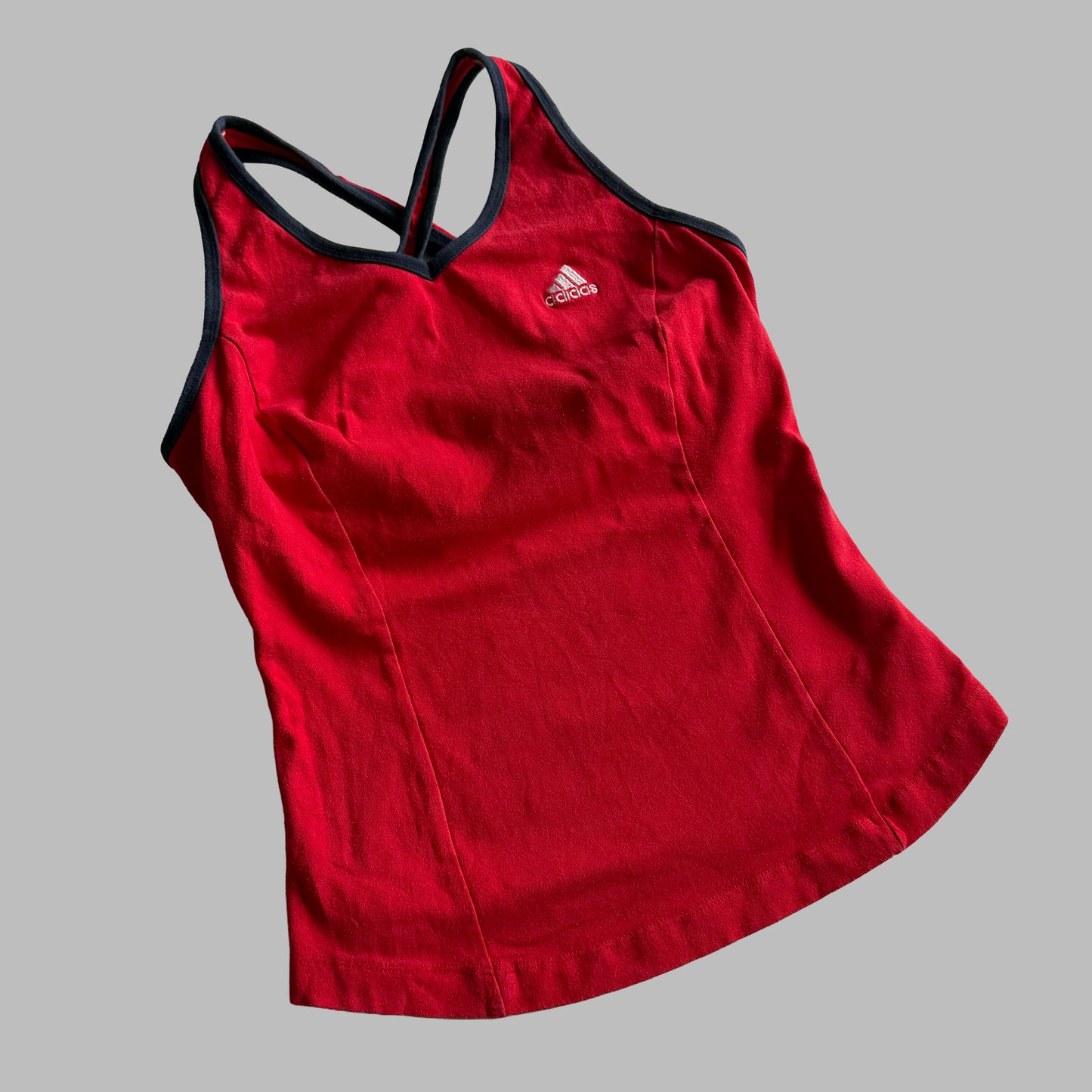90s Adidas Ringer Racer-Back Activewear Tank - M