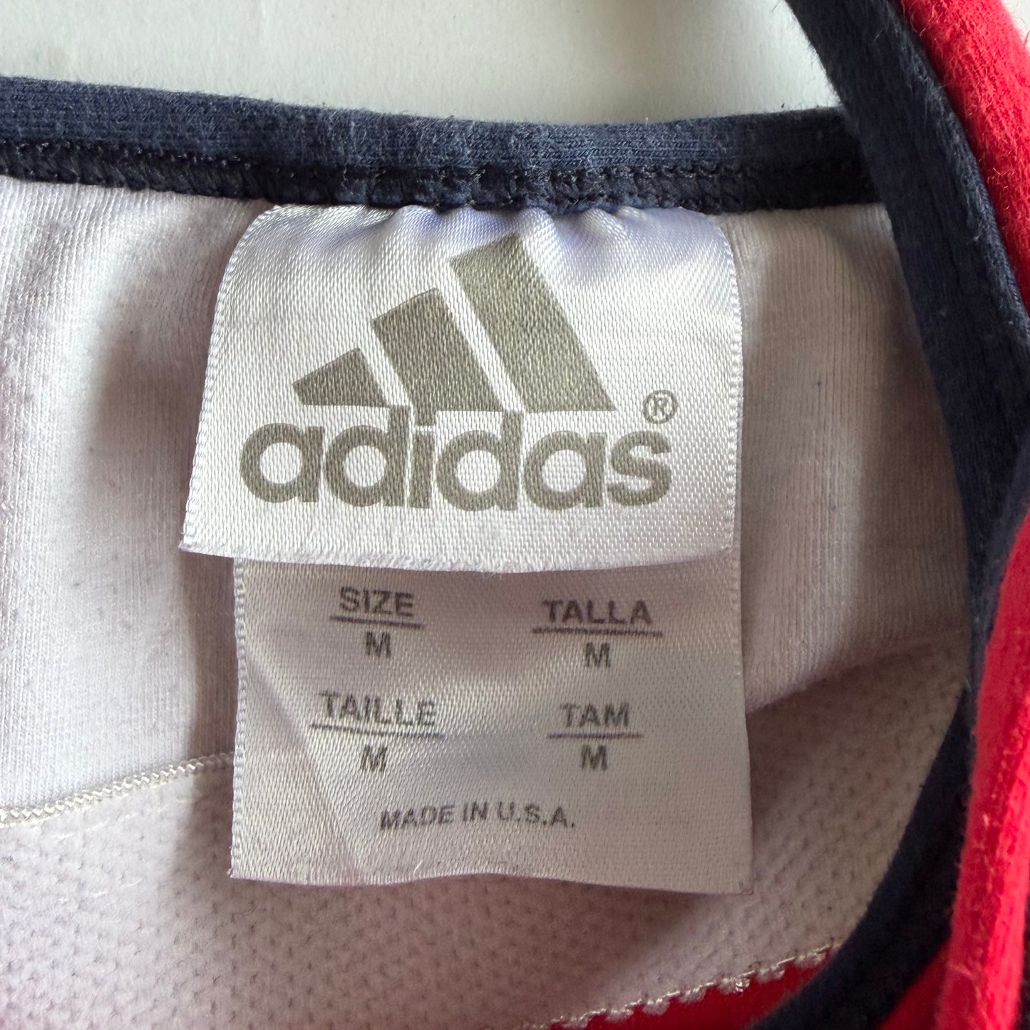 90s Adidas Ringer Racer-Back Activewear Tank - M