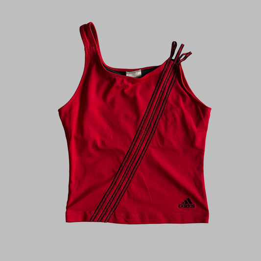 90s Adidas Three Stripe Activewear Tank - S