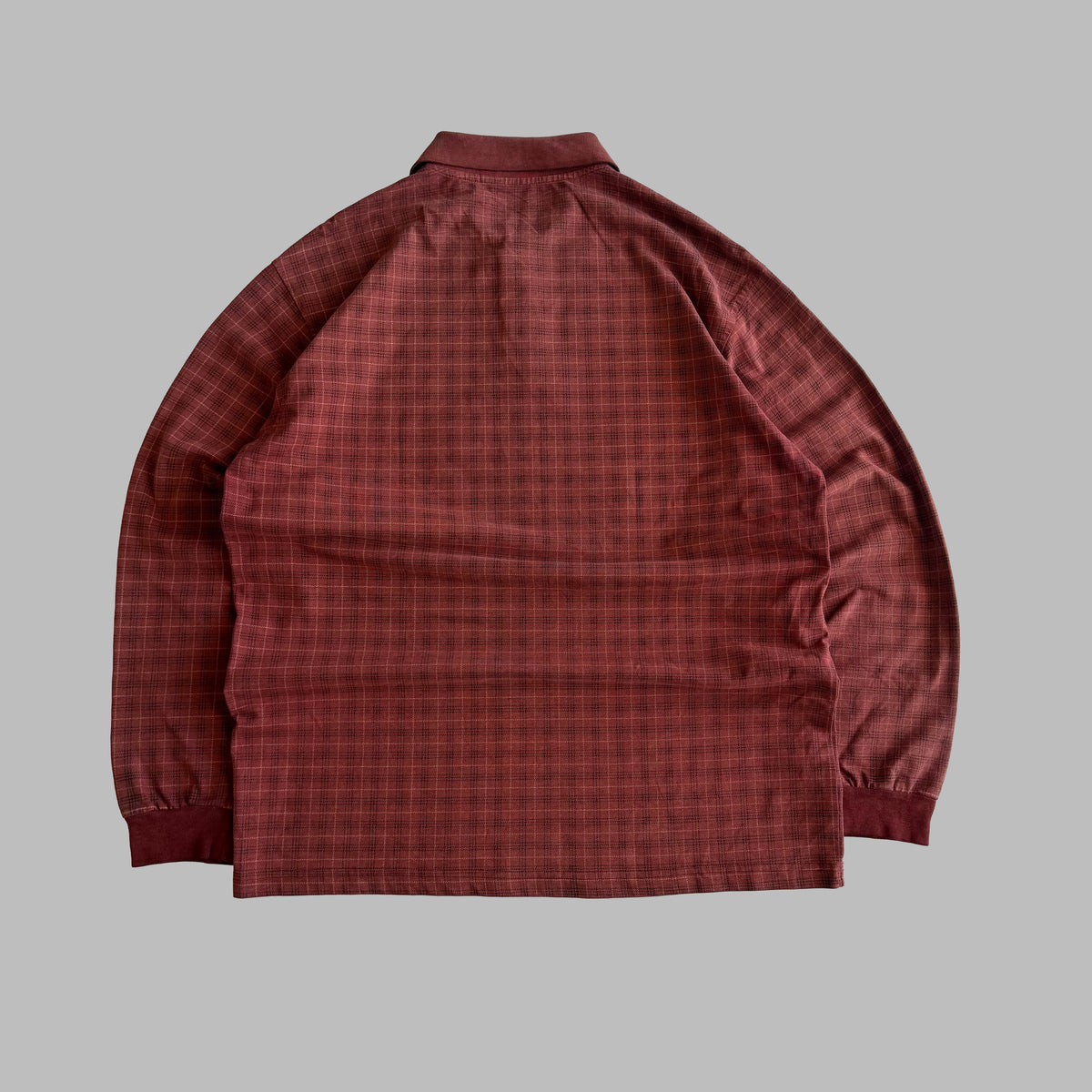 90s Ralph Lauren Checkered Polo Longsleeve T-Shirt - L