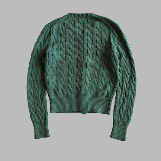 Ralph Lauren Cable Knit Cardigan - Small