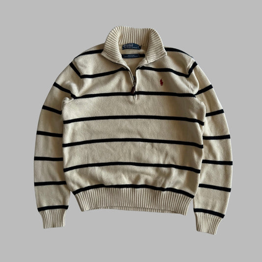 Ralph Lauren Striped Quarter Zip - Small