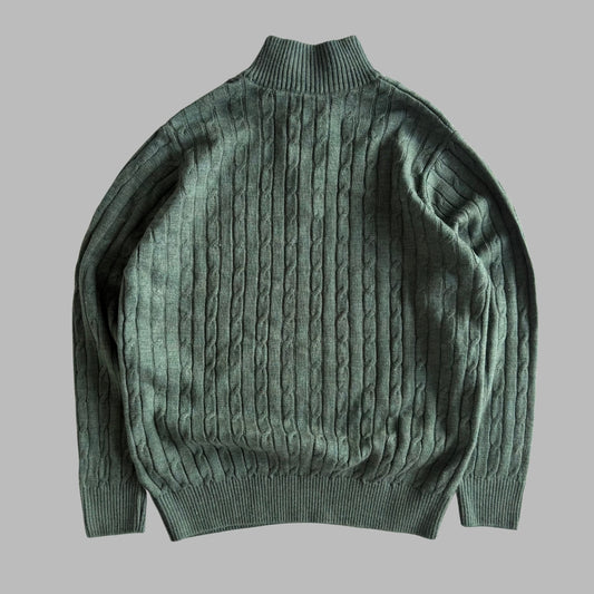Ralph Lauren Cable Knit Quarter Zip - Large