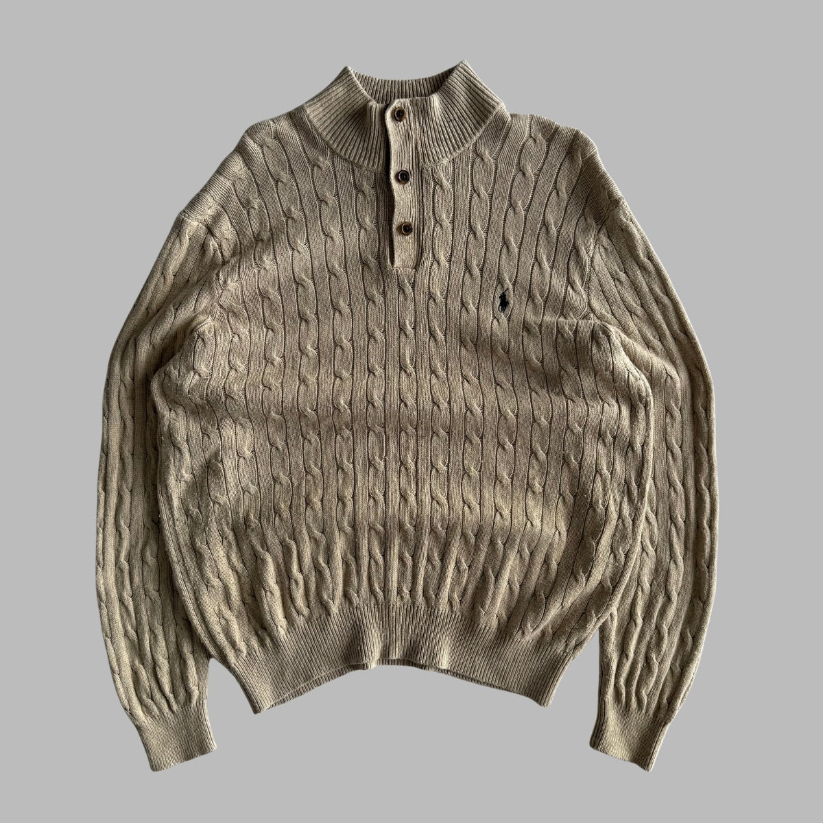 Ralph Lauren Cable Knit Quarter Zip - XXL