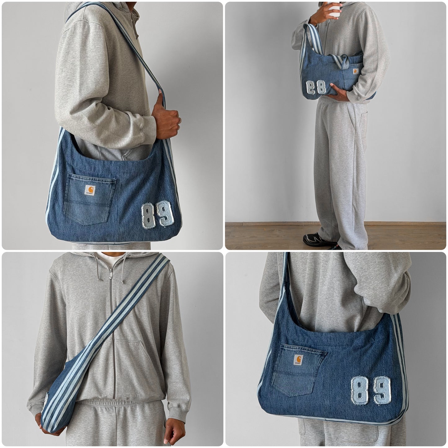 Reworked Racer Bag - Denim