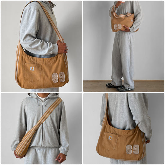 Reworked Carhartt Racer Bag - Tan