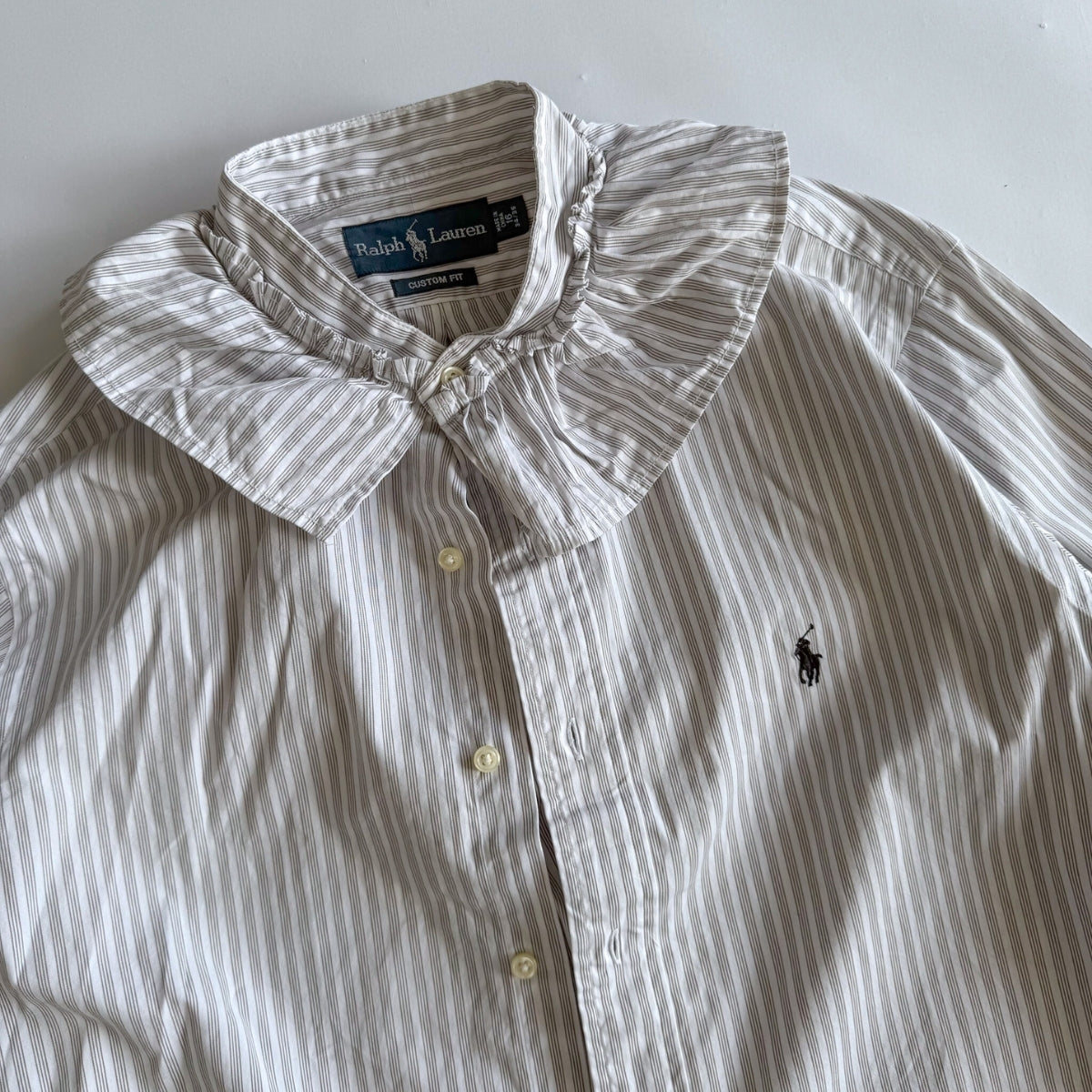 Ralph Lauren Frilled Button Up Shirt - Medium